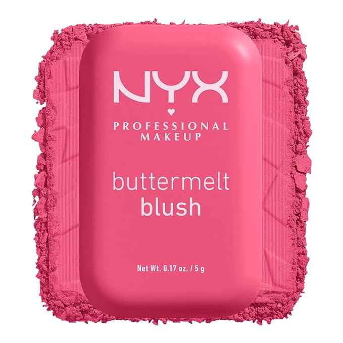 NYX PROFESSIONAL MAKEUP Buttermelt Powder Blush, Fade and Transfer-Resistant Blush, Up to 12HR Make Up Wear, Vegan Formula - Getting Butta-VivaGrace Women