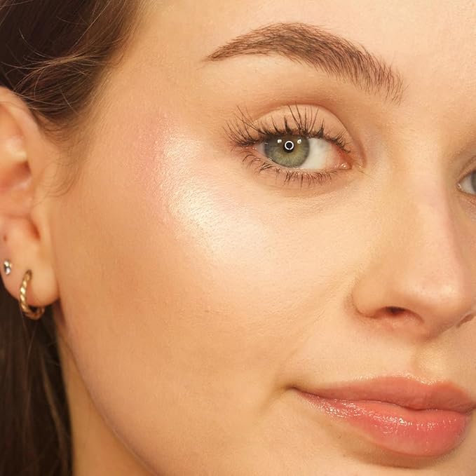 Makeup Revolution Beam Bright Highlighter, All Over Face Glow, Powder To Liquid Formula, 5 Different Shades, Pink Seduction-VivaGrace Women