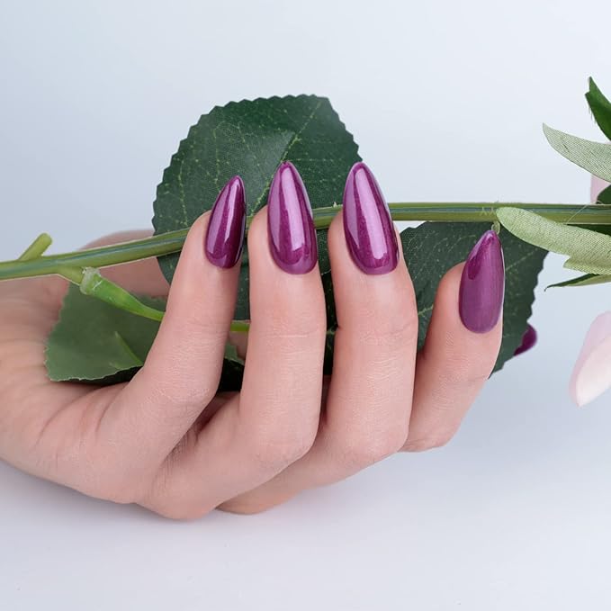 Imtiti Purple Gel Nail Polish, 1 Pcs 15ml Bronze Purple Color Soak Off LED Long-Lasting Nail Gel Polish Nail Art Starter Manicure Salon DIY at Home, 0.5 Fluid Ounces