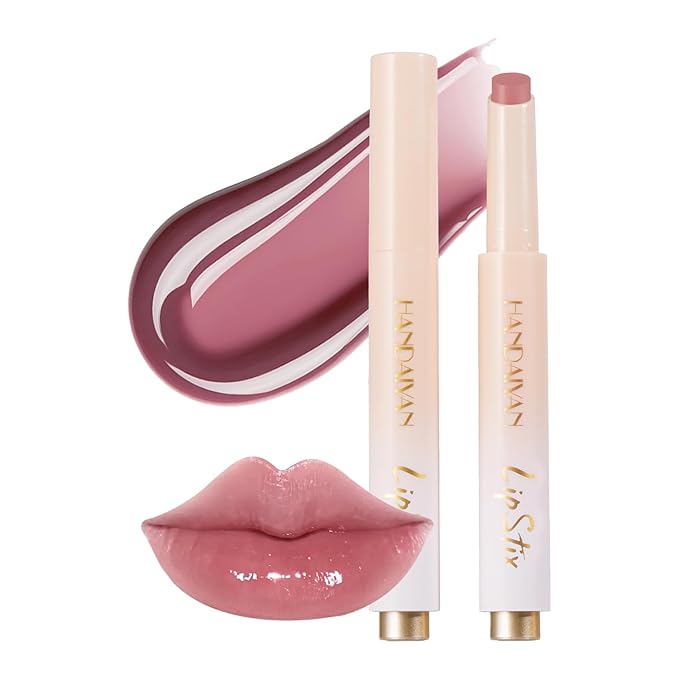 Lip Balm Click Slick, Honey Melting Lip Glow Oil, Moisturizing and Long-lasting Lip Plumper, Non Sticky Lipstick with Coconut Oil (02 Grape)-VivaGrace Women