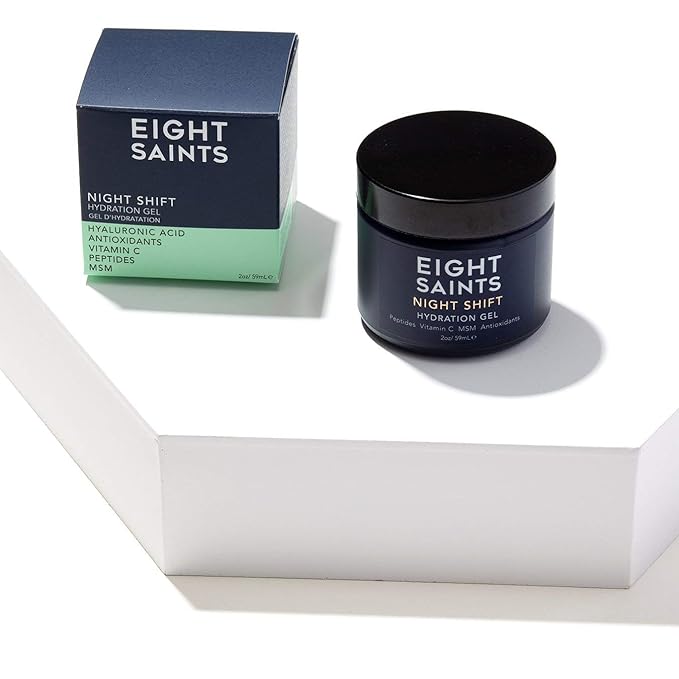 Eight Saints Night Shift Anti-Aging Gel Face Moisturizer, Natural and Organic Anti Wrinkle Night Cream Gel For Face To Reduce Fine Lines and Wrinkles, 2 Ounces-VivaGrace Women