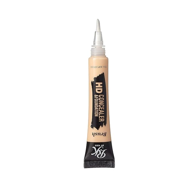 Ruby Kisses HD Concealer & Foundation Flawless Full Cover Brush Face Makeup (Natural)-VivaGrace Women
