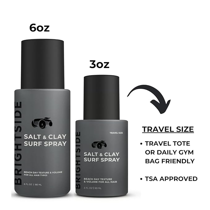 Salt & Clay Surf Spray - Hair Texturizing & Volumizing Spray - Salt & Clay, Silica, Witch Hazel, & Green Tea Blend - Beach Style Hair - For All Hair Types - Natural Ingredients (6oz)-VivaGrace Women