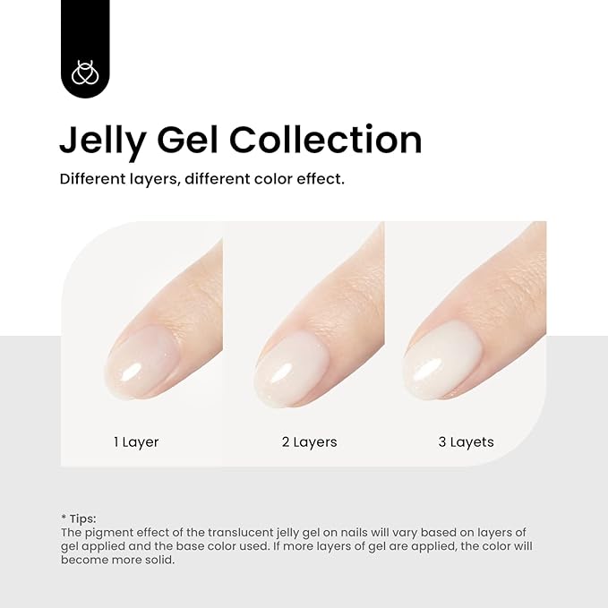 Beetles White Gel Nail Polish-15 ml Shimmer Glitter Milky White Gel Nail Polish Soak Off UV/LED Lamp Nail Art Manicure Salon DIY for French Nail Home Gift for Women Girls