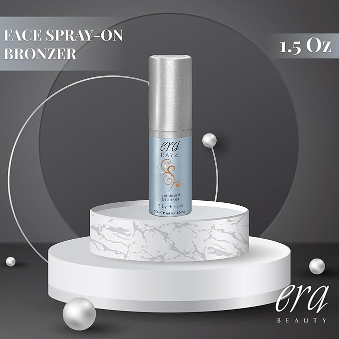 ERA Rayz spray on bronzer (3 By The Sea, 1.5 oz) - airbrush makeup, everyday, buildable, professional aerobrush cosmetics by Era Beauty-VivaGrace Women