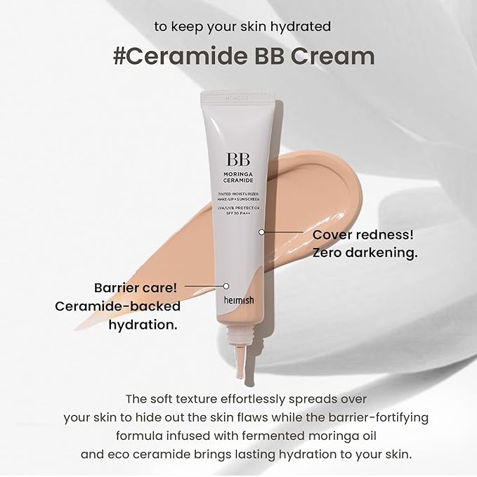 HEIMISH Moringa Ceramide BB Cream SPF 30 PA++ | 28 Tan | 1.87 fl oz / 53g-VivaGrace Women