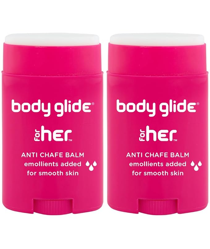 Body Glide For Her Anti Chafe Balm | Chafing stick with added emollients | Great for dry, sensitive skin and/or sensitive areas | Use on chest, bra, butt, groin, arm, and thigh chafing | 1.5oz-2pk-VivaGrace Women