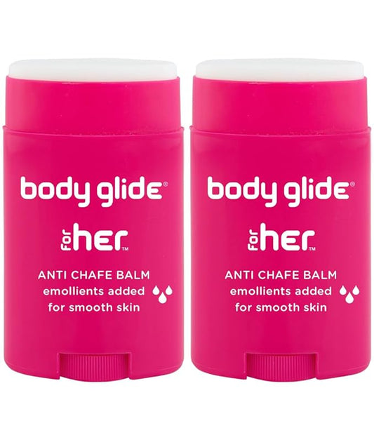 Body Glide For Her Anti Chafe Balm | Chafing stick with added emollients | Great for dry, sensitive skin and/or sensitive areas | Use on chest, bra, butt, groin, arm, and thigh chafing | 1.5oz-2pk-VivaGrace Women