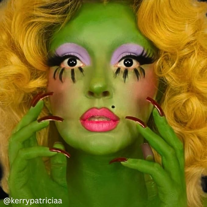 Mehron Makeup Color Cups | Stage, Foundation, Face Paint, Body Paint, Halloween | Face Paint Makeup | Greasepaint .5 oz (14 g) (Green)-VivaGrace Women