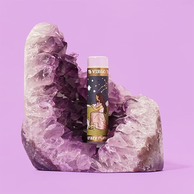 Crazy Rumors Virgo Zodiac All Natural, Plant Based Lip Balm to Moisturize and Nourish your Lips - Earth Blend (Sweet Vanilla, Fragrant Rose and Plum)-VivaGrace Women