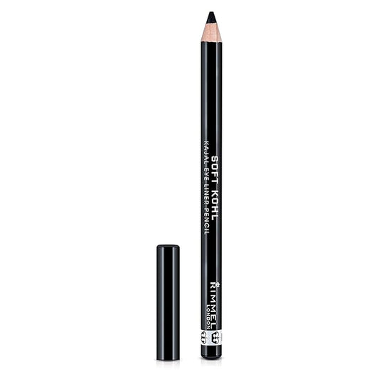 Soft Kohl Kajal Eyeliner Pencil, 0.04Oz, Jet Black, Blendable Eyeliner & Long-Wearing Intense Color, Bundled Eyebrow Tweezers, Smudge And, Fade Resistant Satin Finish [Pack Of 1]