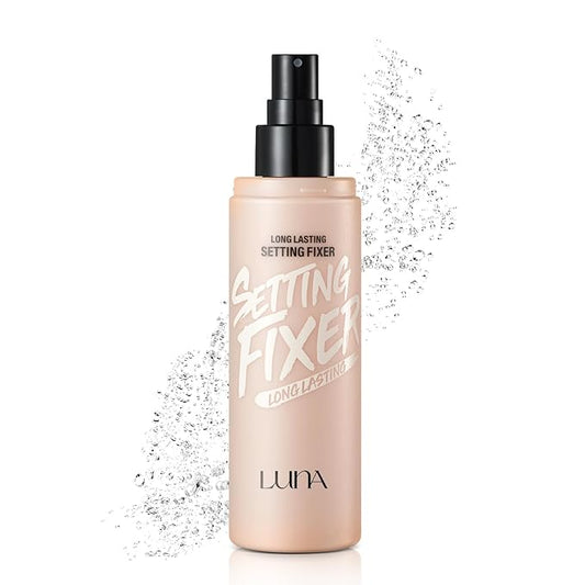 LUNA Long Lasting Setting Fixer Spray 3.3 fl oz, Weightless with Micro-Fine Mist, Natural Finish, Non-Drying Formula for All Skin Types, Korean Makeup-VivaGrace Women