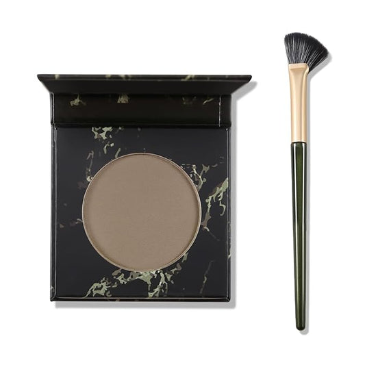 Matte Contour Palette, Face Sculpting Grey Contour Powder for Light Fair Skin, Cool Toned Bronzer Makeup, Buildable Matte Contouring, 01#Grey Brown