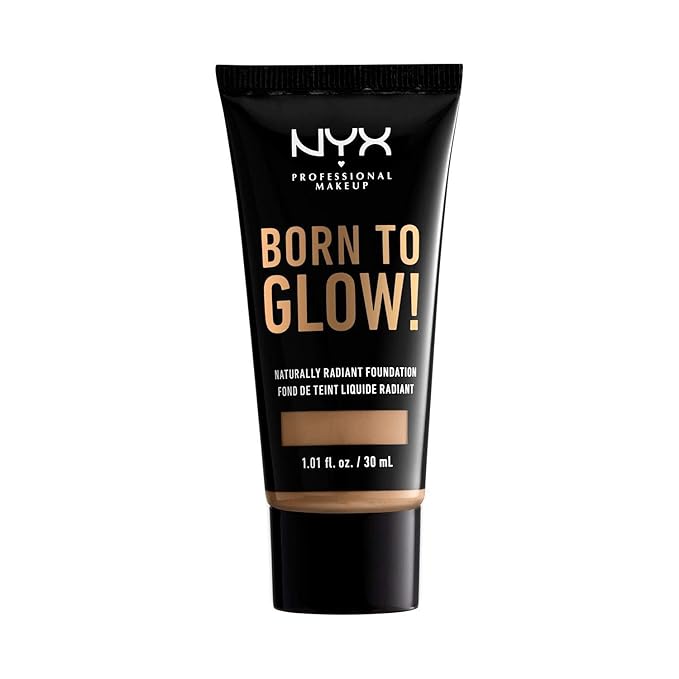 NYX PROFESSIONAL MAKEUP Born To Glow Naturally Radiant Foundation, Medium Coverage - Caramel-VivaGrace Women