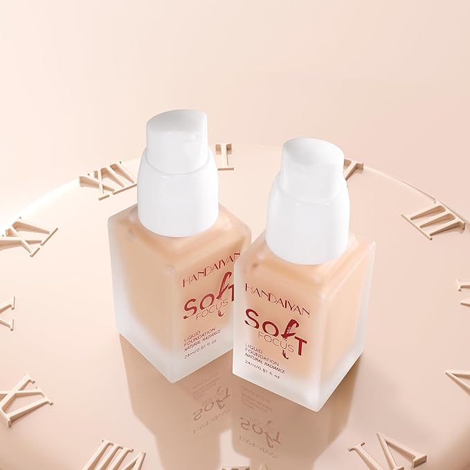 Soft Focus Deep Liquid Concealer Foundation, Lightweight Hydrating High Coverage, 24h Longwearing, No Touch-ups, Even Tone & Blurs, Waterproof Matte Finish Liquid Concealer for Women, 09-VivaGrace Women