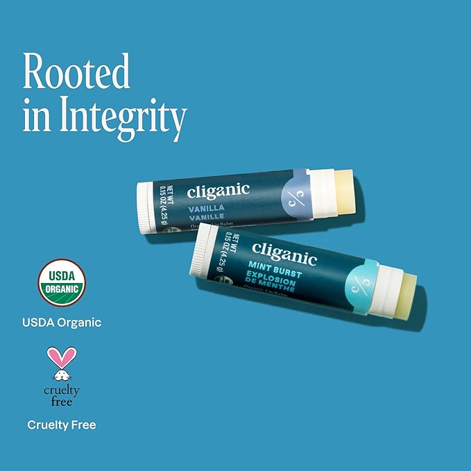 Cliganic Organic Lip Balm 2 pack -Sweet Mint-VivaGrace Women