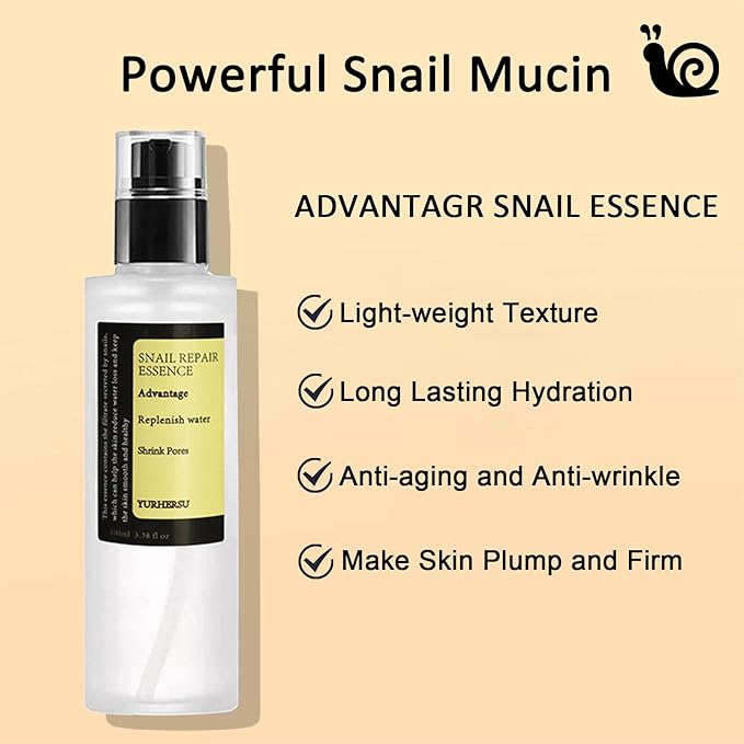 All About Snail Mucin Kit - Snail Korean Skincare 5-Pack, Snail Skin Care Products Set: Face Gel Cleanser, Essence, Cream, Toner & Eye-Cream, Facial Kit for Women and Men Hydrating & Anti-Aging-VivaGrace Women