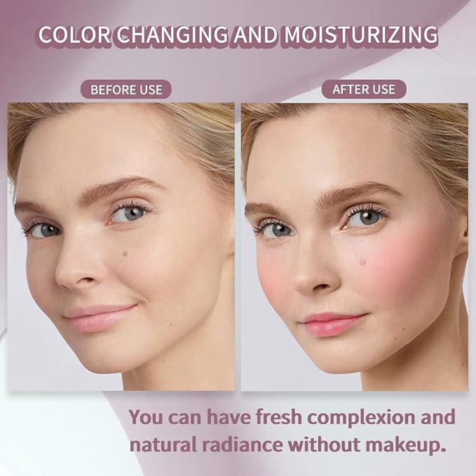 Moisturizing Blush Rouge Color Changing Blusher for Cheeks and Lips Balm Multi Use Cream Liquid Waterproof Gel for Cheeks & Lips Gloss Glossy Shiny Finish Makeup-VivaGrace Women