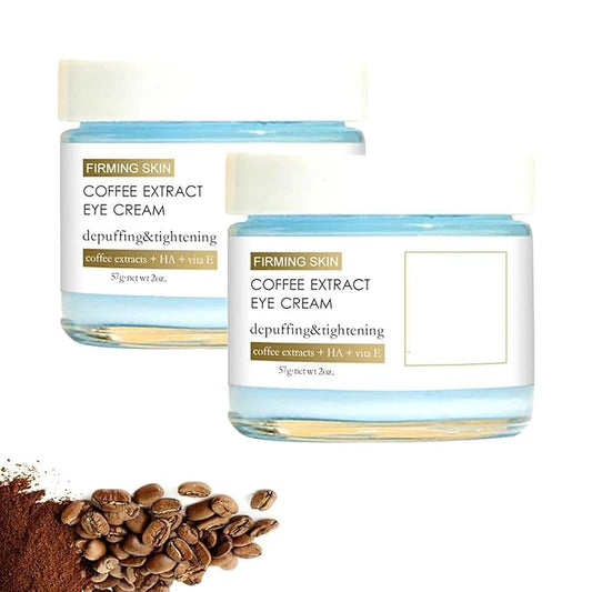 Caffeine Eye Cream, Caffeine Eye Cream, Caffeine Anti-Wrinkle Overnight Eye Cream, Firms and Reduces Eye Bags, Wrinkles, Dark Circles, and Fine Lines (2PCS)-VivaGrace Women