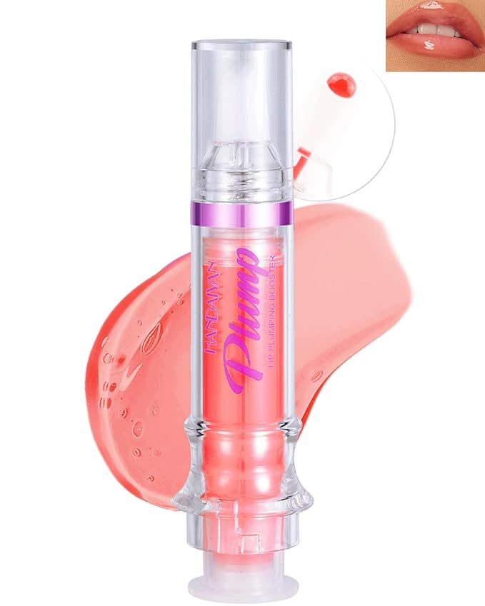 Spicy Lip Plumping Booster,Plumping Lip Oil with Chili Extract, High-Shine Smooth Fuller Lips, Hydrating & Volumizes Lip Glaze, Plump and Pout Lip Plumper Lipstick, Christmas Makeup Gift for Women-06#-VivaGrace Women