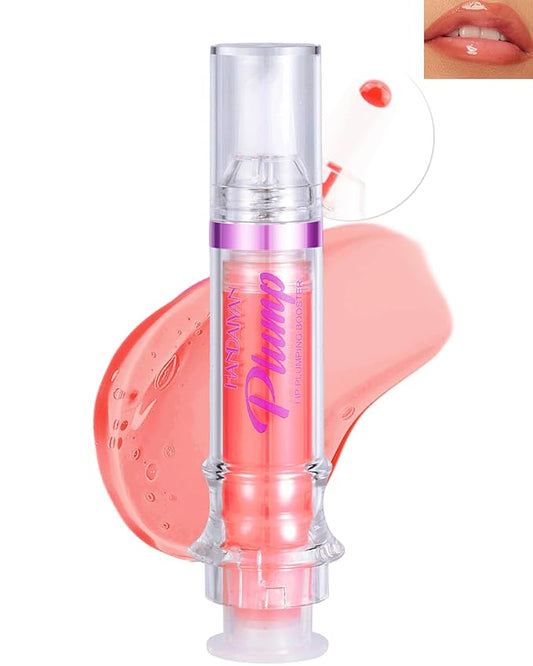 Spicy Lip Plumping Booster,Plumping Lip Oil with Chili Extract, High-Shine Smooth Fuller Lips, Hydrating & Volumizes Lip Glaze, Plump and Pout Lip Plumper Lipstick, Christmas Makeup Gift for Women-06#-VivaGrace Women