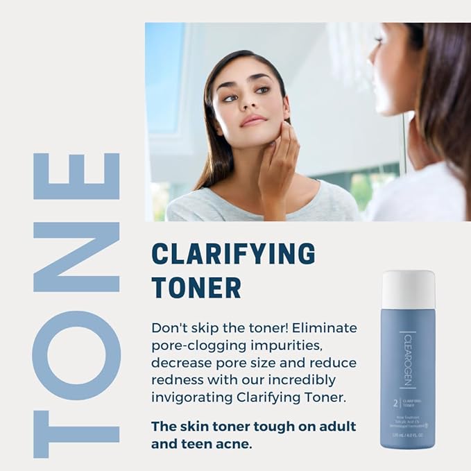 Clarifying Toner for Acne and Blemishes, Face Toner, Facial Toner, Skin Toner, Acne Toner, Toner Oily Skin, Salicylic Acid Toner, Astringent for Face, Toners, 4 Fl Oz-VivaGrace Women