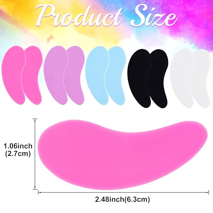 5 Pairs Under Eye Patches Silicone, Colorful Reusable Eye Mask for Dark Circles Puffiness Wrinkles Fine Lines Self Skin Care Stuff Beauty Products Weekend Gifts for Women Teen Girls-VivaGrace Women