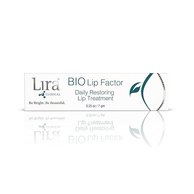 Lira Clinical Bio Lip Factor - Lip Balm SPF 15 for Soft, Full, and Supple Lips - Lip Treatment with Peptides, Vitamin C, E, Jojoba Oil, Avocado Oil - Lip Moisturizer for Dry Lips - 0.25 Ounce-VivaGrace Women