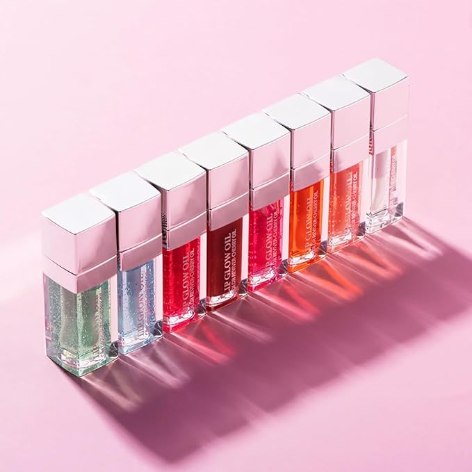 Hydrating Lip Glow Oil Moisturizing Plumping Lip Tint Lip Gloss Transparent Lip Balm Long Lasting Nourishing Repairing Lightening Lip Lines (000#+012#)-VivaGrace Women