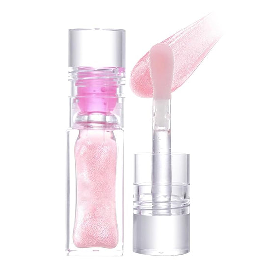 2pc Magic Color Changing Lip Oil, Hydrating Lip Glow Oil Plumping Gloss Tinted Lip Balm Transparent Moisturizing Toot Lip Care-VivaGrace Women