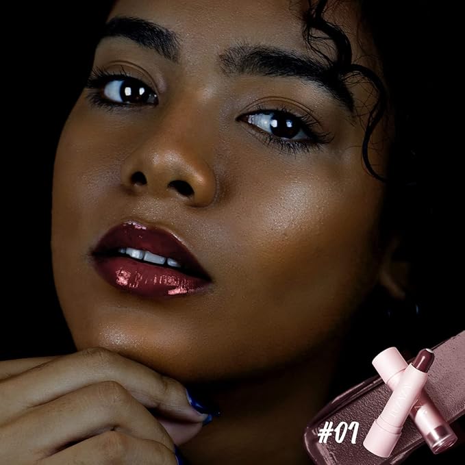 2PCS Tinted Lip Balm Chapstick with Color, Natural Semi - Gloss Finish, Hydrating/Coloring 2 in 1 Moisturizer Lip Stick for Girls & Women #01＋#05-VivaGrace Women