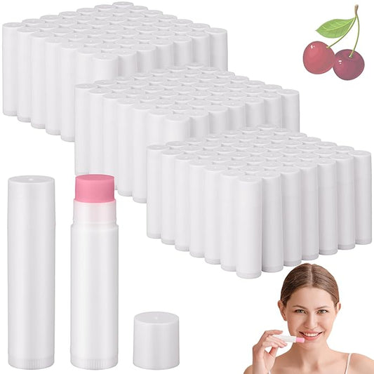 Demissle 150 Pcs Unlabeled Lip Balm Bulk Chapped Stick Blank Mini Lip Balm Gifts Moisturizing Lip Balms Favors for Women Homeless Wedding Bridal Shower Favors Baby Shower Guests Favors(Cherry)-VivaGrace Women