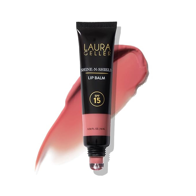 LAURA GELLER NEW YORK Shine-n-Shield Lip Balm SPF 15, Sunset Sands - Nourishes, Hydrates & Protects Lips-VivaGrace Women