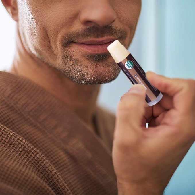 USDA Organic Lip Balm 4-Pack by Earth's Daughter - Vanilla Flavor, Beeswax, Coconut Oil, Vitamin E - Best Lip Repair Chapstick for Dry Cracked Lips.-VivaGrace Women