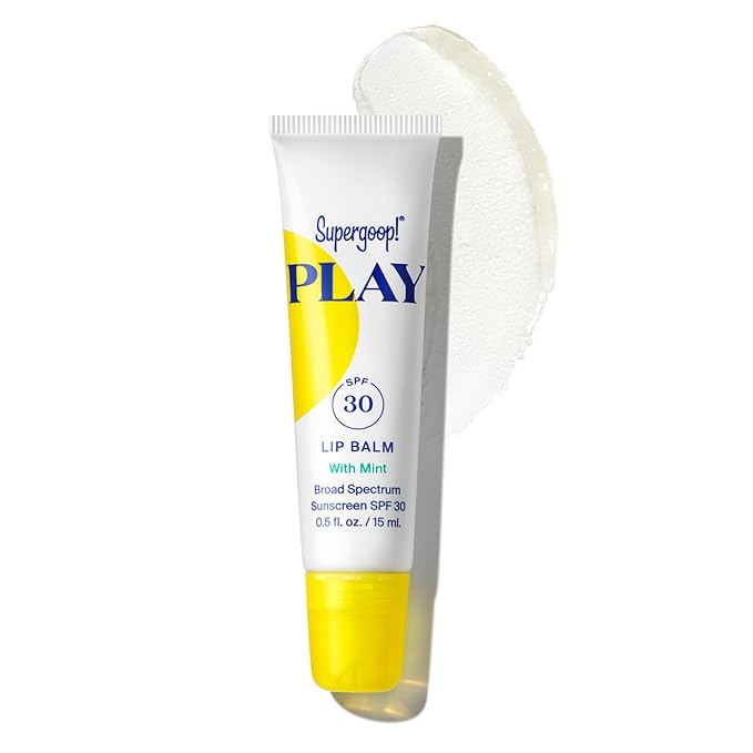 Supergoop! PLAY Lip Balm SPF 30 with Mint, 0.5 fl oz - Broad Spectrum SPF Lip Balm with Hydrating Honey, Shea Butter & Sunflower Seed Oil - Clean Ingredients - Great for Active Days-VivaGrace Women
