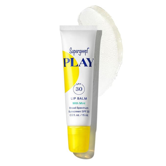 Supergoop! PLAY Lip Balm SPF 30 with Mint, 0.5 fl oz - Broad Spectrum SPF Lip Balm with Hydrating Honey, Shea Butter & Sunflower Seed Oil - Clean Ingredients - Great for Active Days-VivaGrace Women
