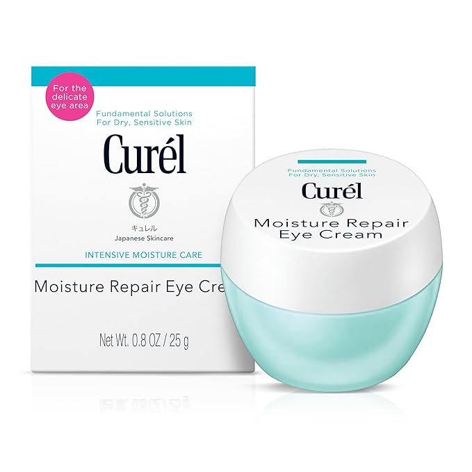 Curel Japanese Skin Care Moisturizer Repair Eye Cream, Under Eye Cream for Dry, Sensitive Skin, Fragrance Free & pH Balanced, 0.8 Oz-VivaGrace Women