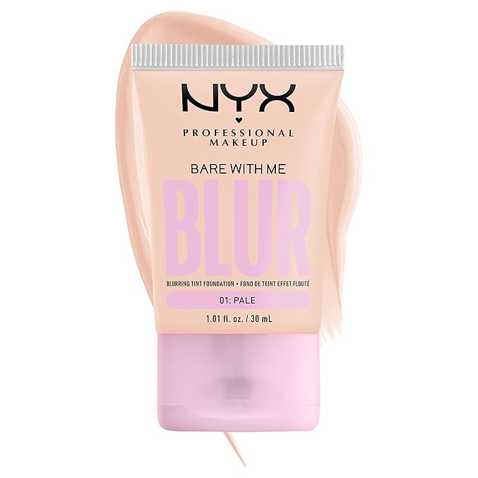 NYX PROFESSIONAL MAKEUP Bare With Me Blur Skin Tint Foundation Make Up with Matcha, Glycerin & Niacinamide - Pale-VivaGrace Women