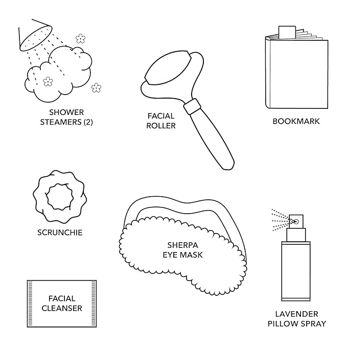 Pinch Provisions Be Kind UnWind Kit, Includes 8 Luxury Self Care and Spa Beauty Essentials, Perfect for Birthday Present, Self-Care Nights, Bachelorette, Christmas or Slumber Party Gift-VivaGrace Women