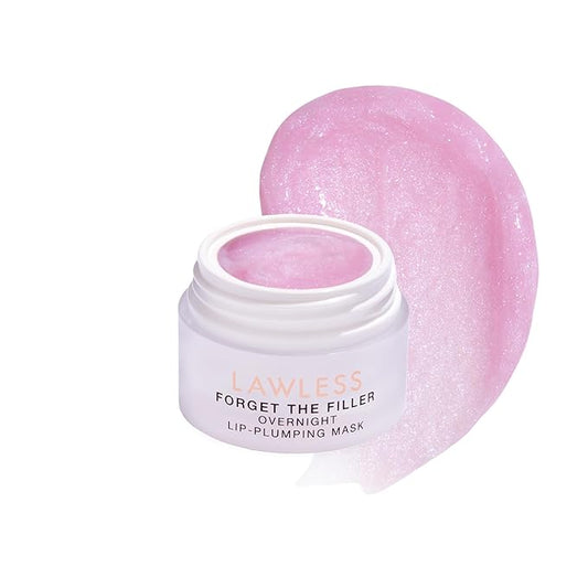 LAWLESS Women's Forget The Filler Overnight Lip Plumping, Sweet Daisy, Pink, 0.28 Ounce-VivaGrace Women