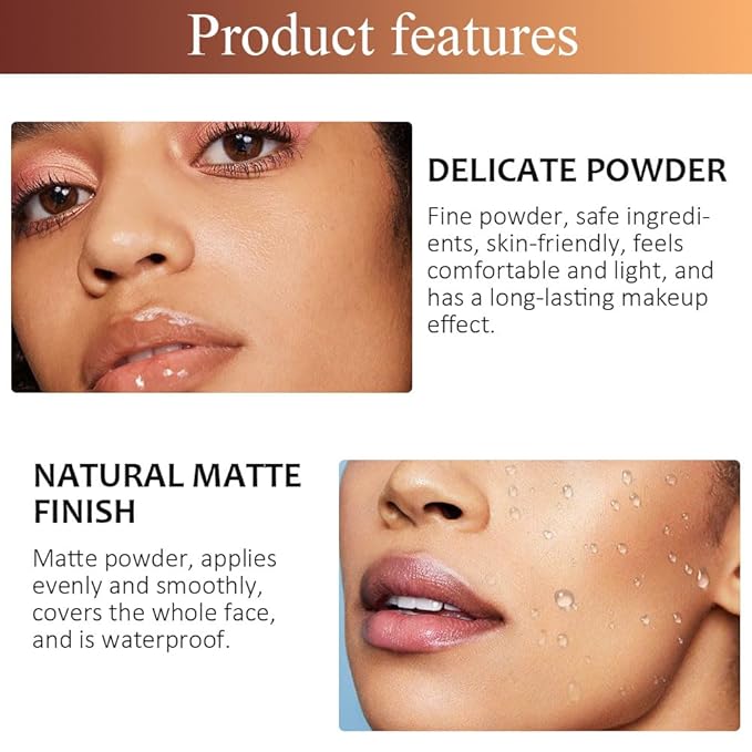 Pressed Matte Face Powder Makeup & Setting Powder for Poreless Wrinkle Blurring Contour Concealer Finishing,Lightweight,High Coverage,Shine Control, N.W 10g (02)-VivaGrace Women