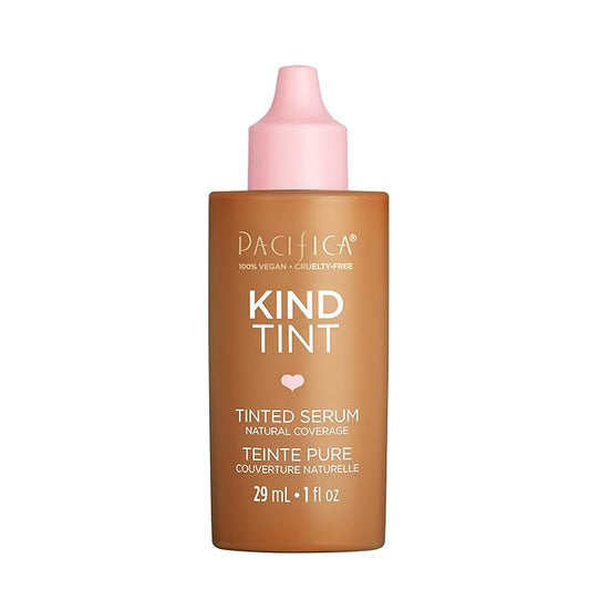 Pacifica Beauty Kind Tint Tinted Serum, Skincare, Vegan Collagen, Hyaluronic Acid, Vitamin C, Niacinamide, Caffeine, Hydrating, Lightweight Foundation, Natural Dewy Skin, Shade 06, 1 fl oz (1 Count)-VivaGrace Women