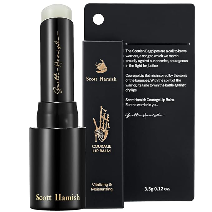 Courage Lip Balm – Hydrating Lip Balm for Men - Shea Butter & Cica to Moisturize & Soothe Dry, Chapped Lips – Anti Aging Lip Moisturizer to Restore Radiance and Improve Softness of Lips, 0.12oz.-VivaGrace Women