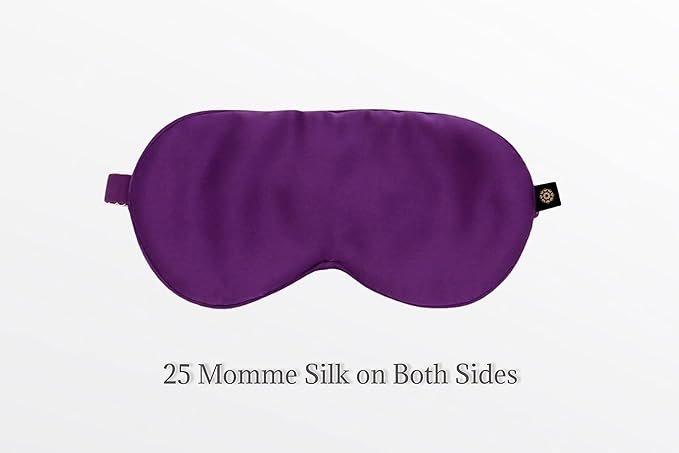 Premium Handcrafted 25 Momme Mulberry Silk Eye Mask for Sleeping (Purple Passion)-VivaGrace Women