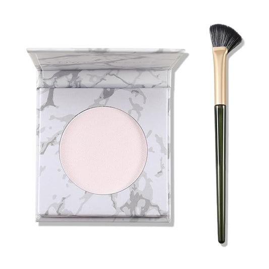 White Face Highlighter Makeup Palette, Matte Highlighters Makeup Powder, Illuminator Highlighter Powder for Cheeks, Collarbone the Nose, Long-lasting Natural Shiny 04#White-VivaGrace Women