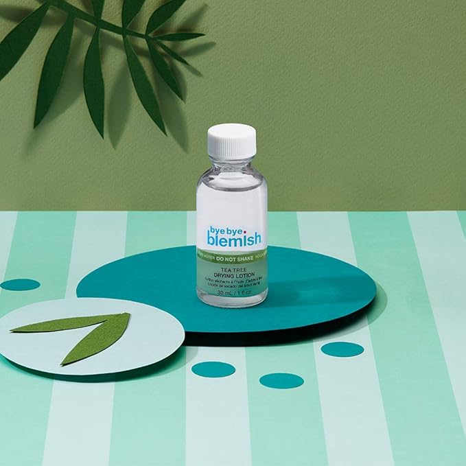 Bye Bye Blemish Tea Tree Drying Lotion, with Tea Tree Oil & Salicylic Acid, Fast-acting Formula, Dries Blemishes, Purifies Skin, 1 fl oz, 1-Pack-VivaGrace Women