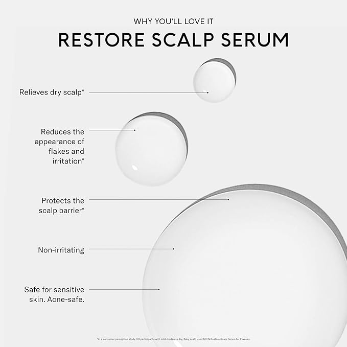 SEEN Restore Scalp Serum, Fragrance-Free - Clinically Proven, Dermatologist-Developed Hydrating Serum, Promotes Healthy Scalp, Safe for Sensitive & Eczema-Prone Skin-VivaGrace Women