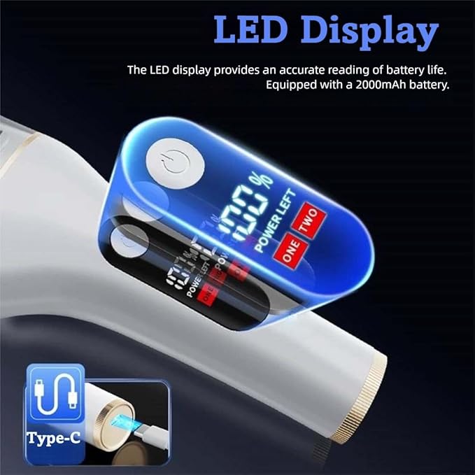 Electric Foot Callus Remover, Portable Electric Foot File with 15 in 1 Professional Pedicure Kits,Rechargeable Pedicure Tools for Foot Care, Waterproof Remover Cracked Feet & Dead Skin, Gift (White)-VivaGrace Women