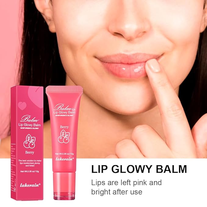 Hydrating Lip Butter Balm for a Glossy Finish and Lip Glow - Lip Glowy Balm with Summer-worthy Fragrance | Vegan Lip Care (#2-Berry)-VivaGrace Women