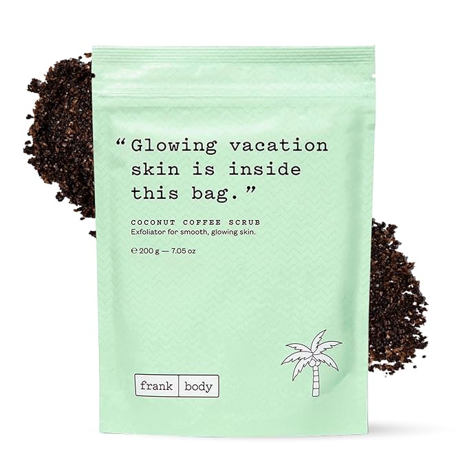Frank Body Coconut Coffee Scrub | Natural, Vegan, Cruelty Free Exfoliating Body Scrub Firms, Tones, and Brightens with Coffee Grinds, Grapeseed Oil, Coconut Oil, and Jojoba Beads | 7.05 oz / 200 g-VivaGrace Women